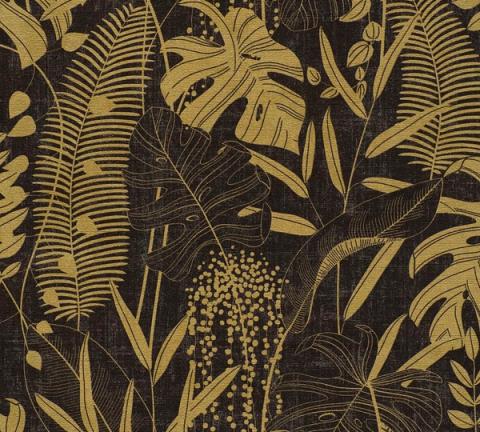 Gold Monstera wallpaper