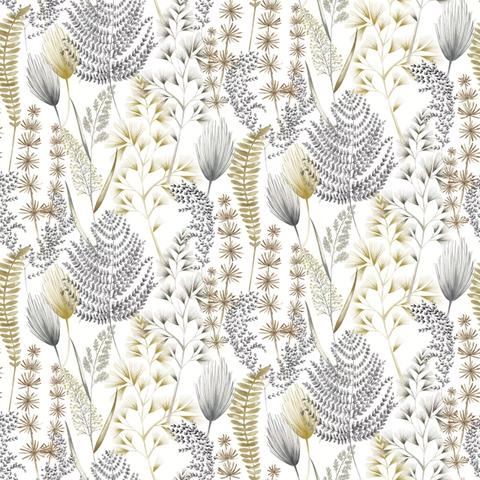 Summer Ferns Grey Mustard