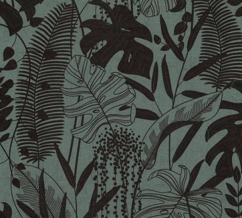 Teal Monstera wallpaper