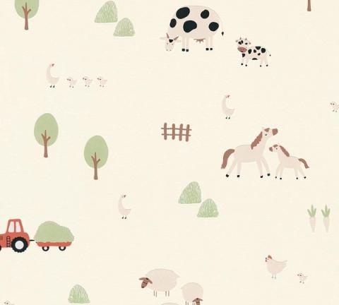Cream Farmyard wallpaper