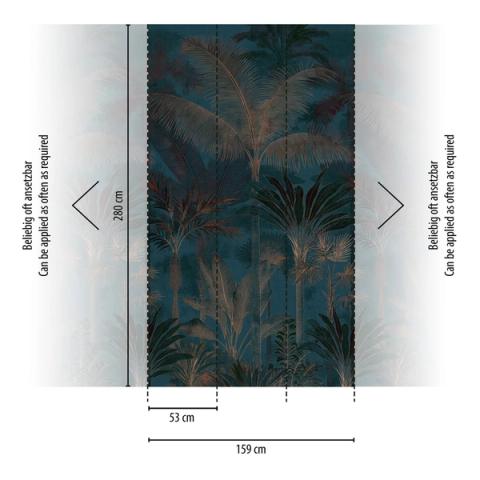 Teal Jungle Panel wall panel