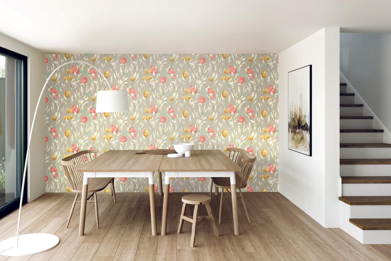 Laid Bare — Lifestyle Laid Bare 2023 LBK50108W Pomegranate Trail Parchment Dining Room
