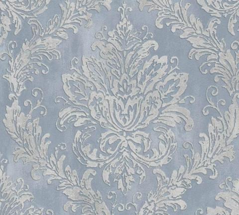 Blue Damask wallpaper