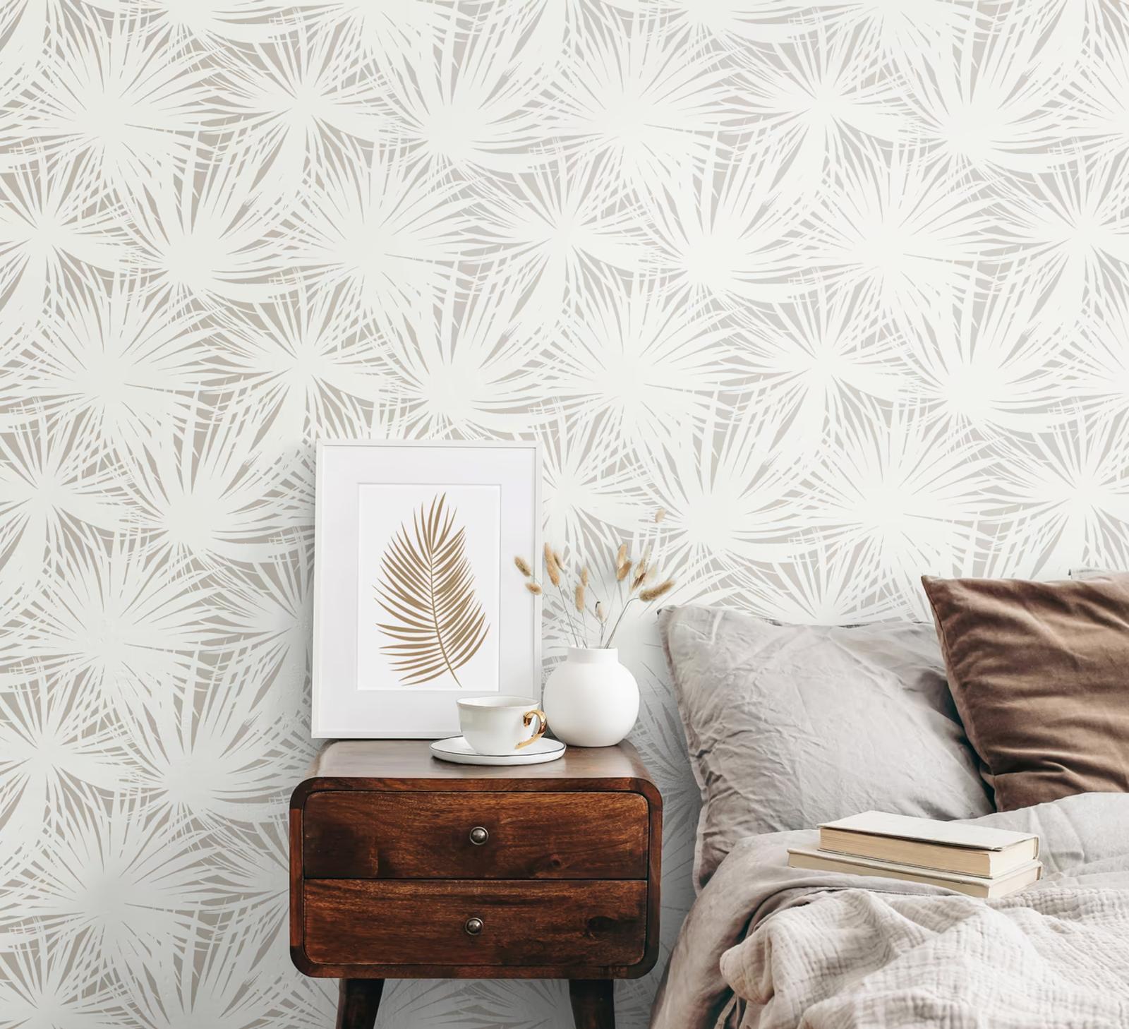 Laid Bare — Lifestyle Laid Bare 2023 LBK50111W Palm Silhouette Cloud Bedroom