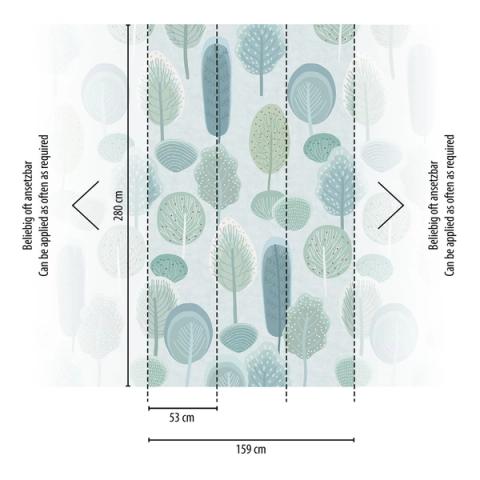 Teal Grove Panel wall panel