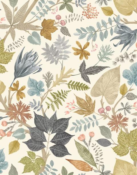 Lush Leaves Linen & Fossil