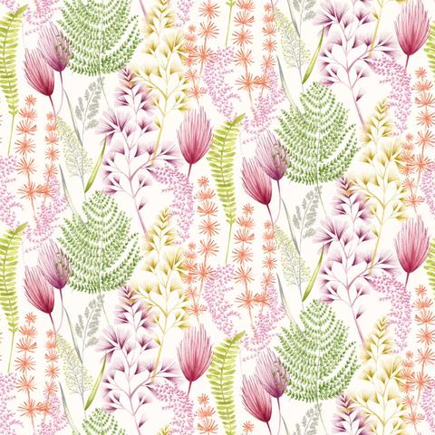 Summer Ferns Coral Pink
