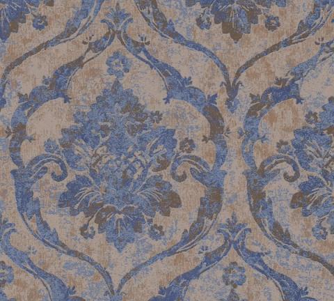 Cobalt Damask wallpaper