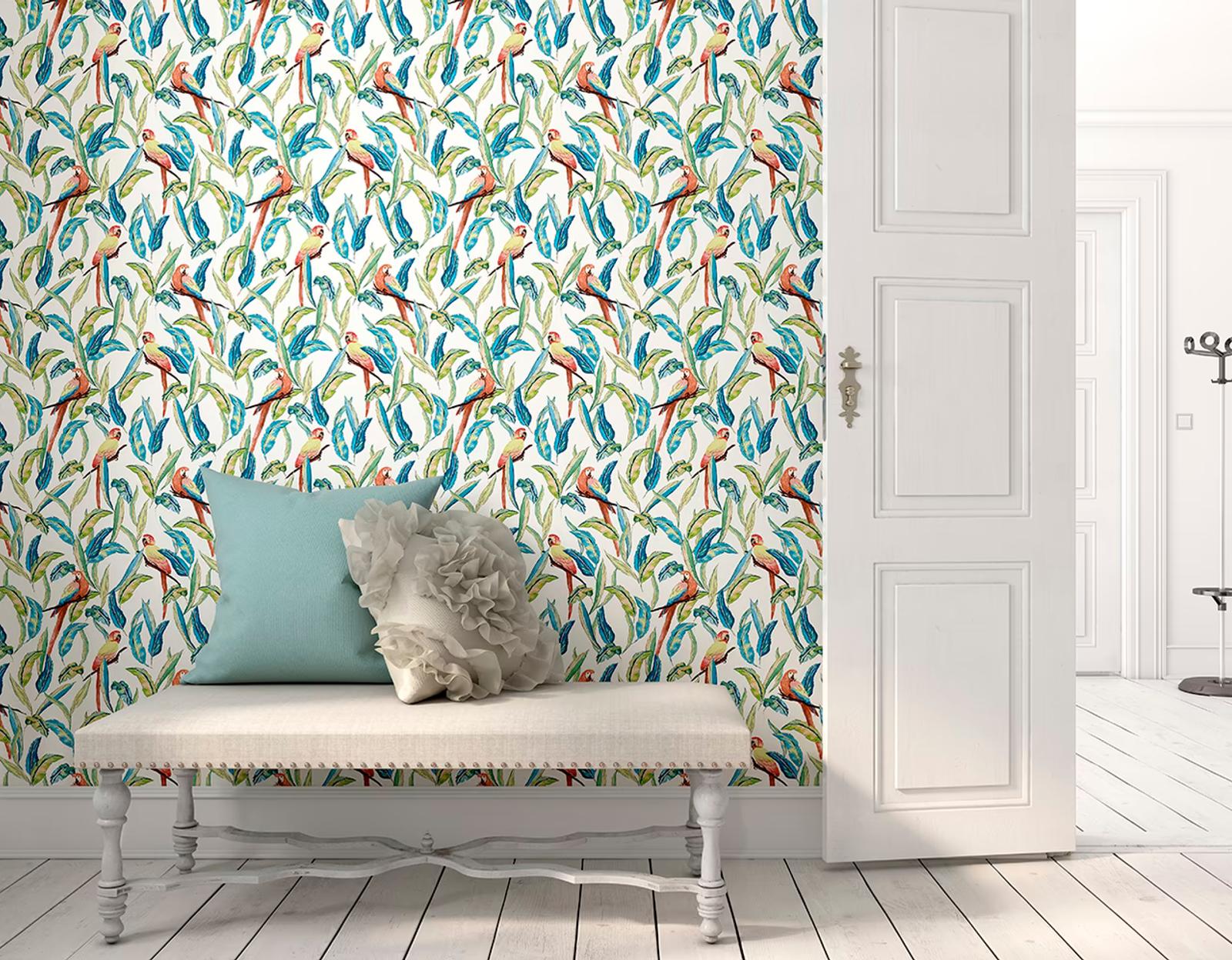 Wild — WLD53116W Tropical Parrot Wilderness White Lifestyle