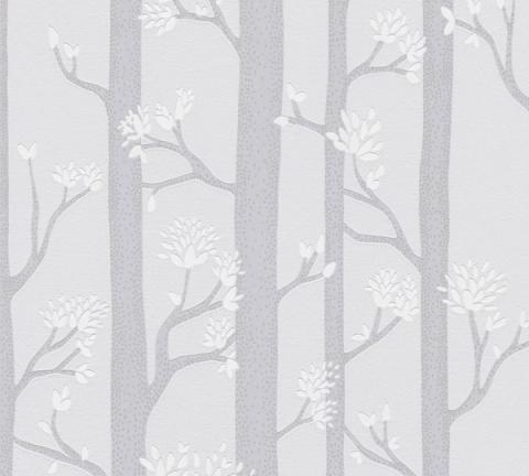 Lilac Birch wallpaper