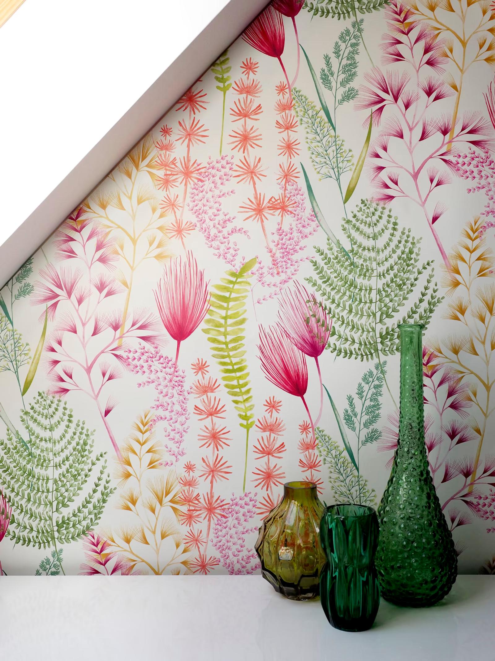 Jardin — JRD50101W Summer Ferns Coral Pink Lifestyle1