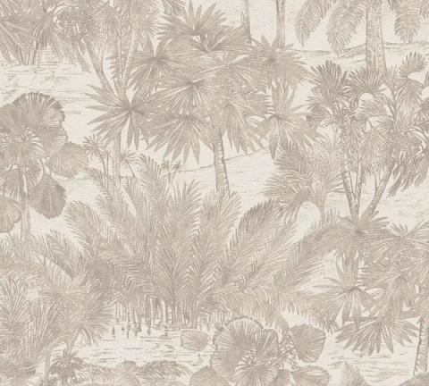 Taupe Palm Grove wallpaper