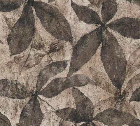 Cocoa Pressed Leaf wallpaper