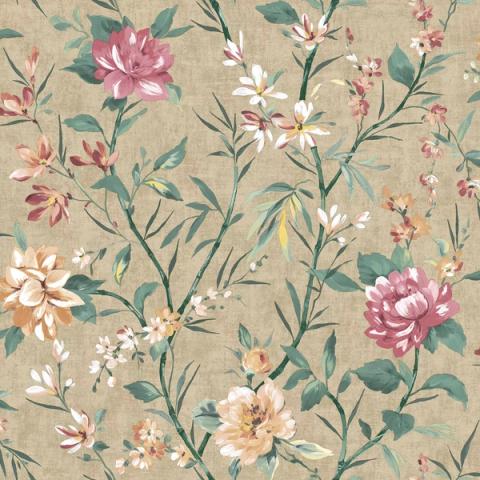 Sazanka Taupe wallpaper