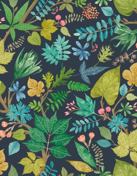 Lush Leaves Midnight Garden