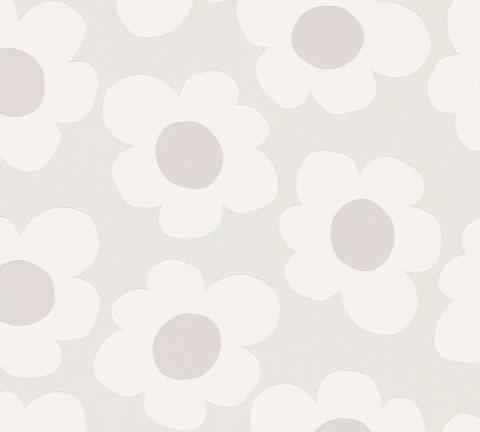 Greige Daisy wallpaper