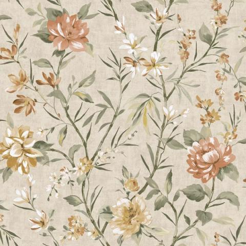 Sazanka Neutral Orange wallpaper