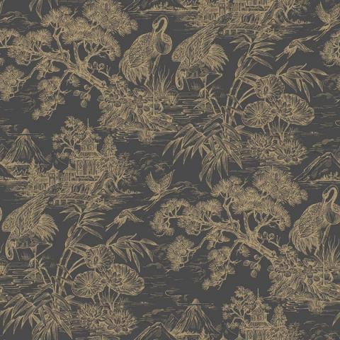 Natoru Charcoal Gold wallpaper