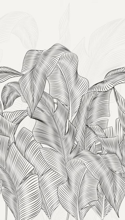 Ink Banana Leaf wallpaper