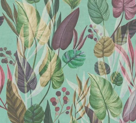 Turquoise Foliage wallpaper