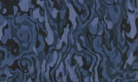 Fine blue veining runs through a deep indigo ground, tighter and more linear than Burl. A considered choice behind a bed or a desk.