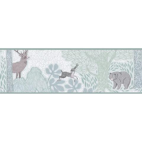 Green Woodland Border wallpaper border