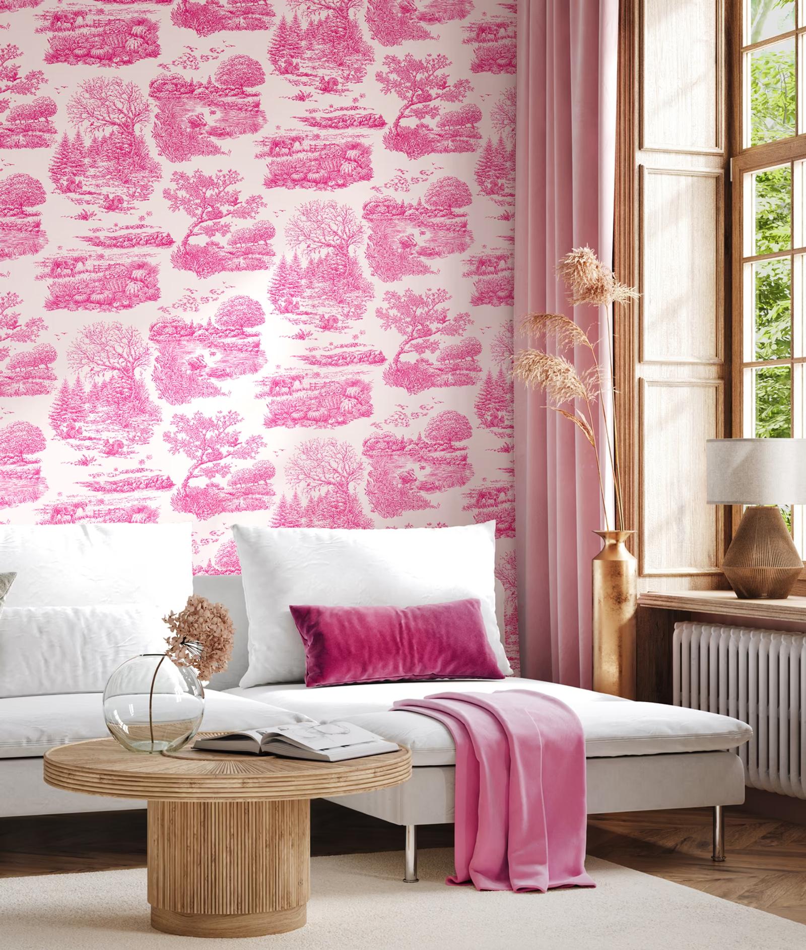 Riches of Nature — RichesofNature RON50128W Eve Toile Magenta LIFESTYLE HR