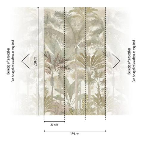 Cream Jungle Panel wall panel
