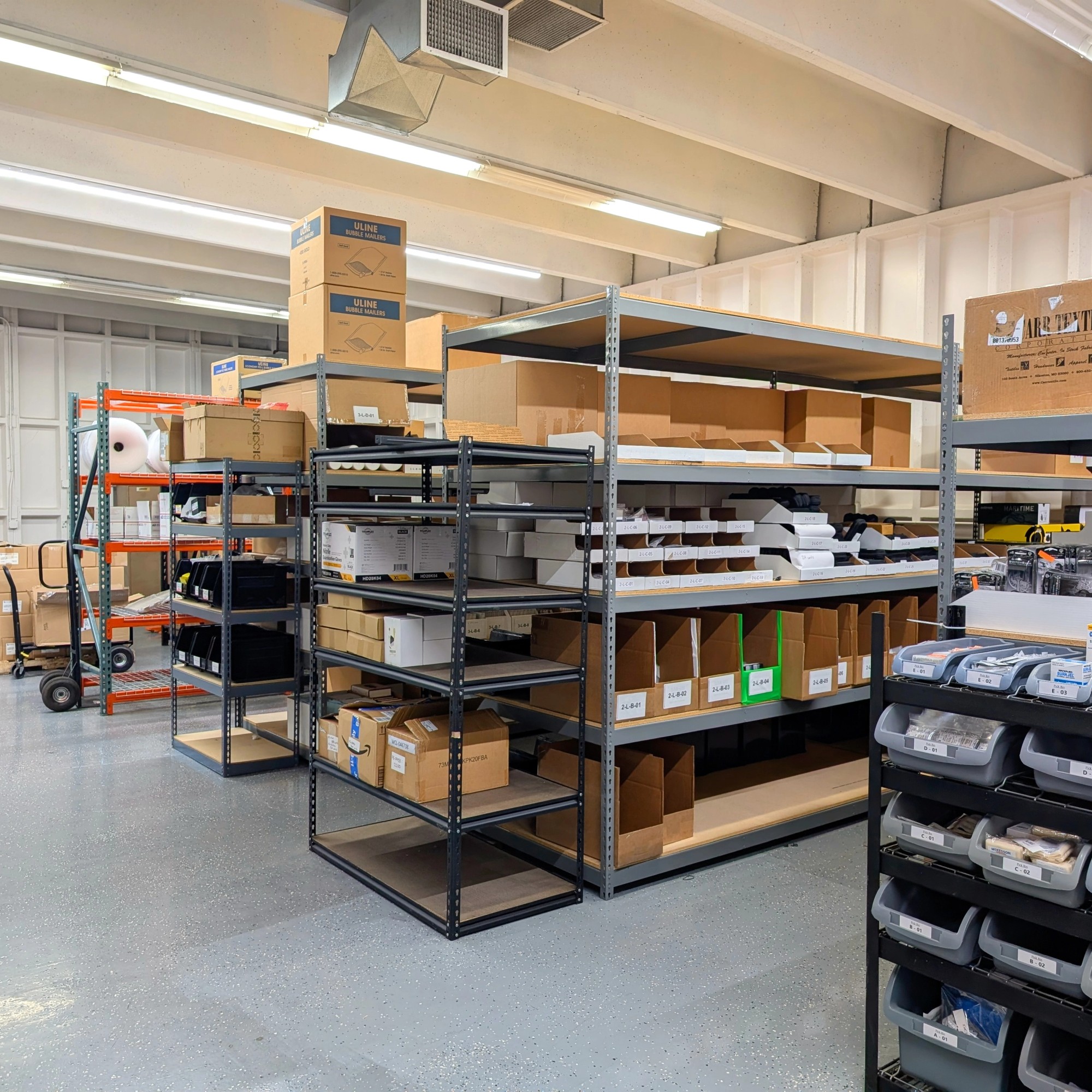 TAG Fulfillment Warehouse Shelves