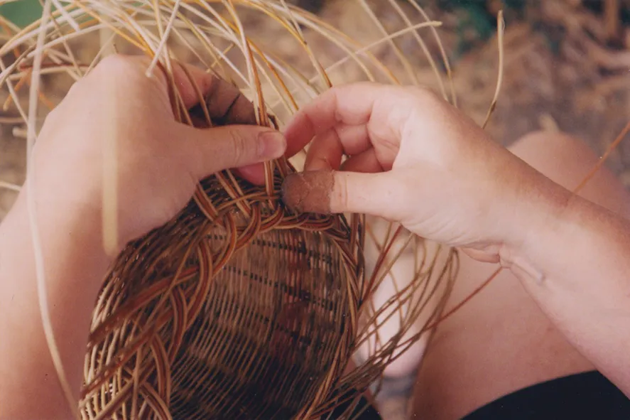 Cherokee Basket in the making 2