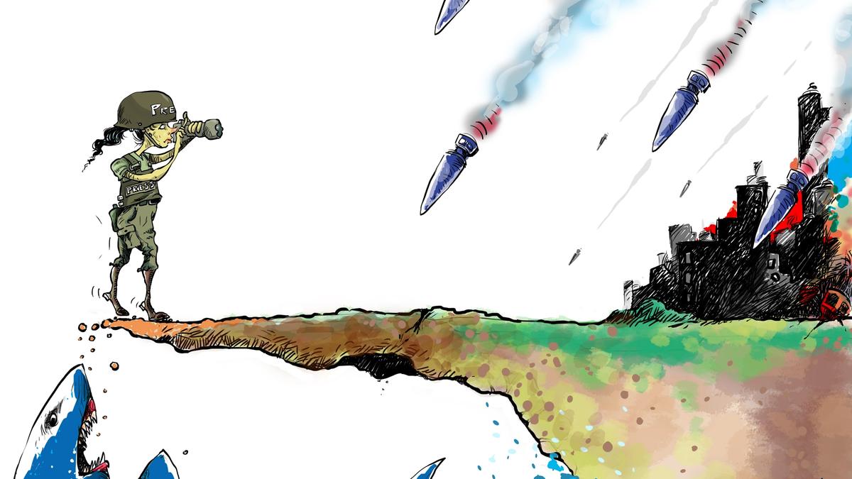 Humanitarian journalists cartoon