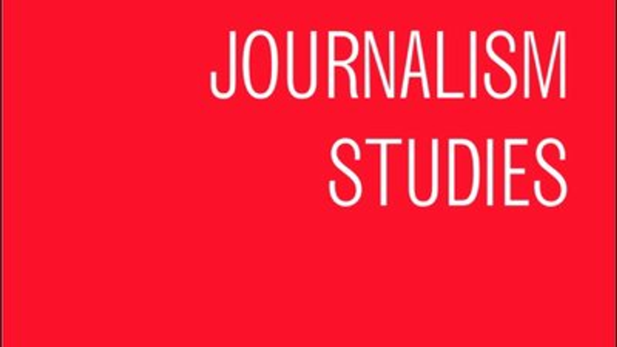 Journalism studies front cover