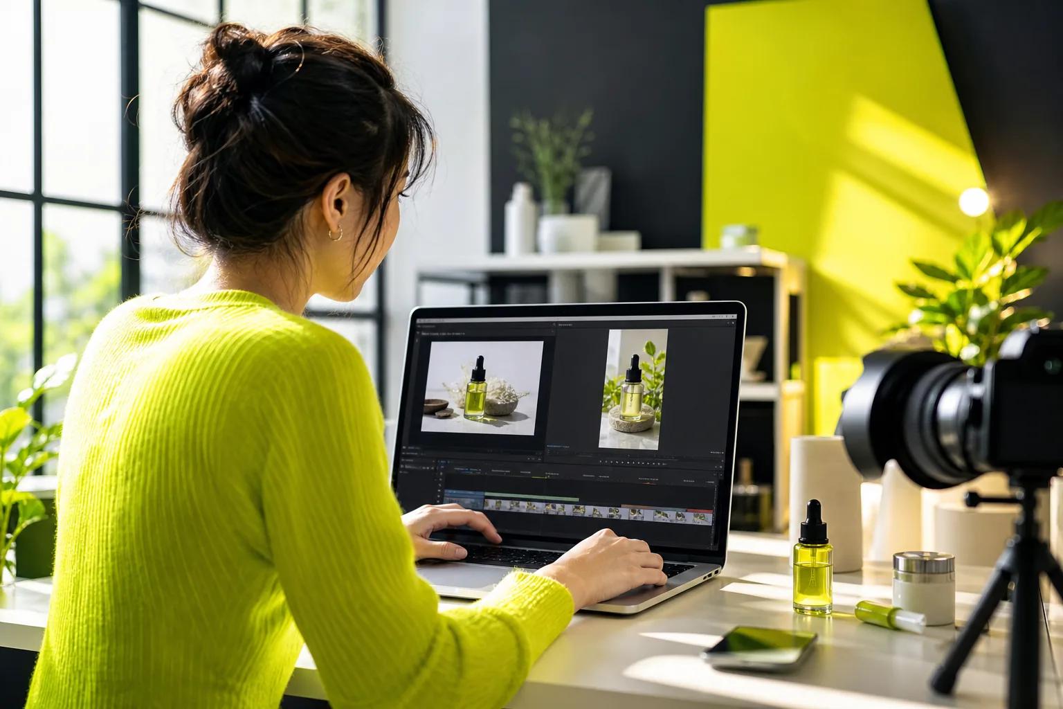 Creator making a video ad from a product photo in Wan Studio.