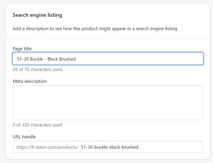 Shopify ürün SEO ayarları: kontrol listesindeki on-page adımlarından biri