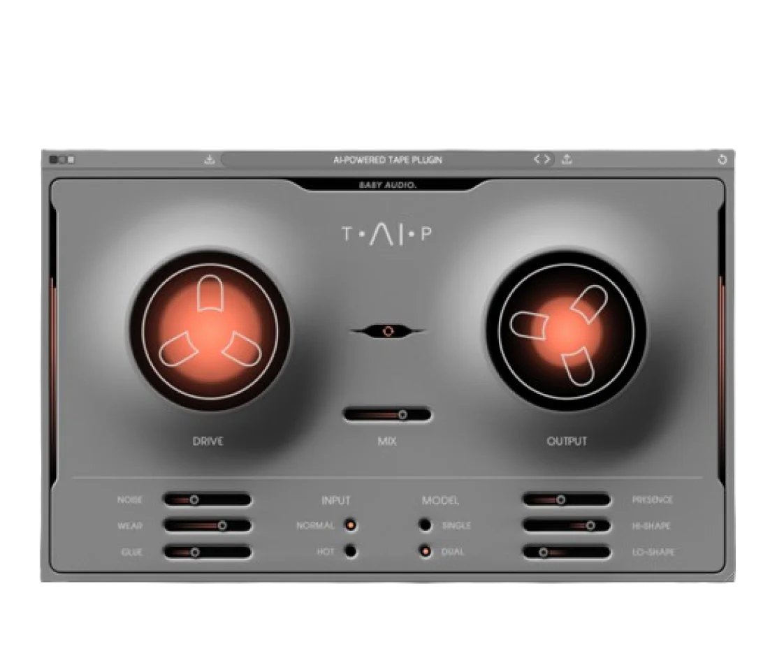 TAIP Main UI — Baby Audio tape emulation plugin interface