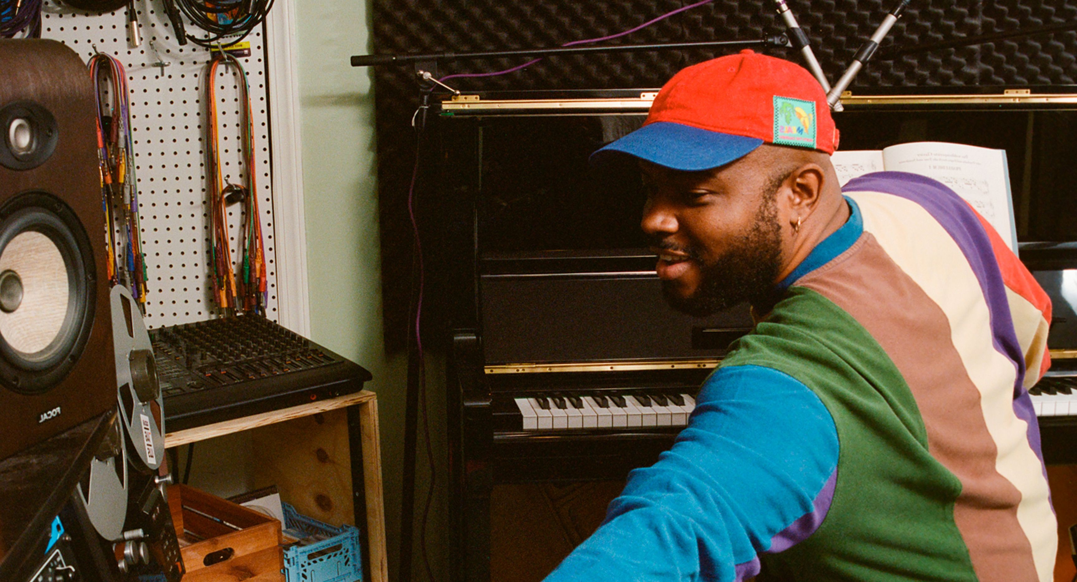 A producer making music