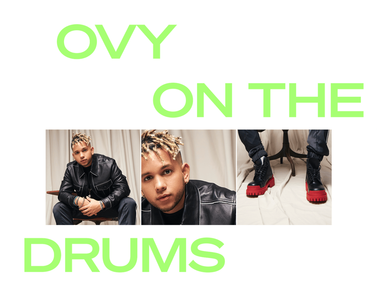 Wide hero banner for Ovy on the Drums — vibrant Latin Trap imagery