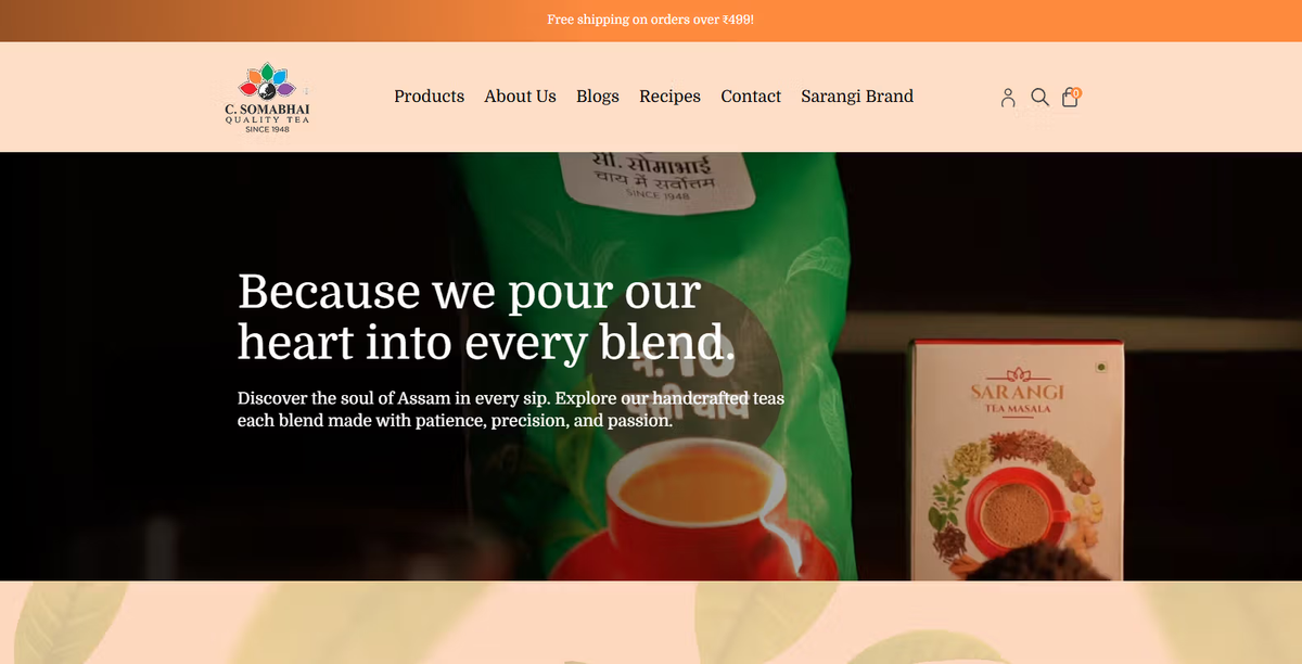 C. Somabhai Tea — Premium Assam Tea Ecommerce Store