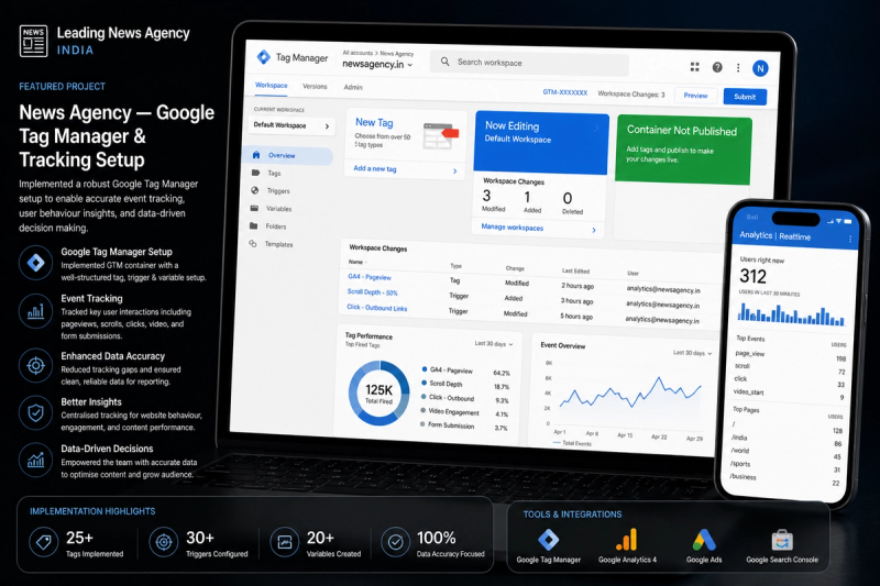 News Agency — Google Tag Manager & Tracking Setup