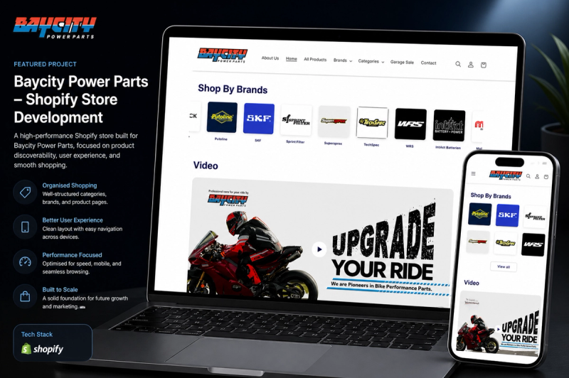 Baycity Power Parts — Shopify Store Setup & Optimisation