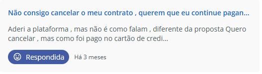 comentário na alude reclame aqui sobre cancelamento