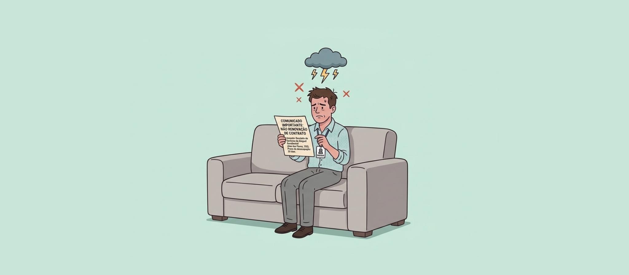 corretor lendo uma notificação de não renovação de contrato de aluguel residencial corretor lendo uma notificação de não renovação de contrato de aluguel residencial