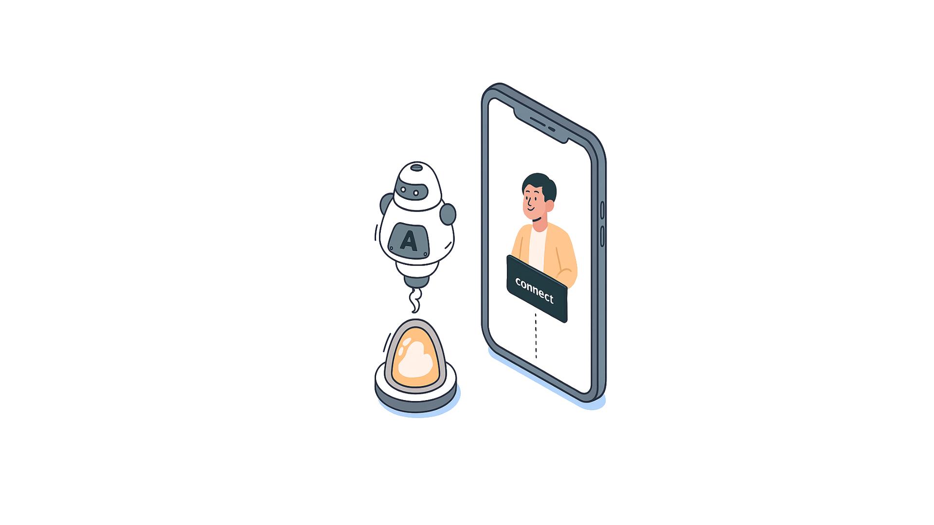 ilustração de inteligiência artificial para corretor de imóveis fazendo uma análise de perfil de um cliente