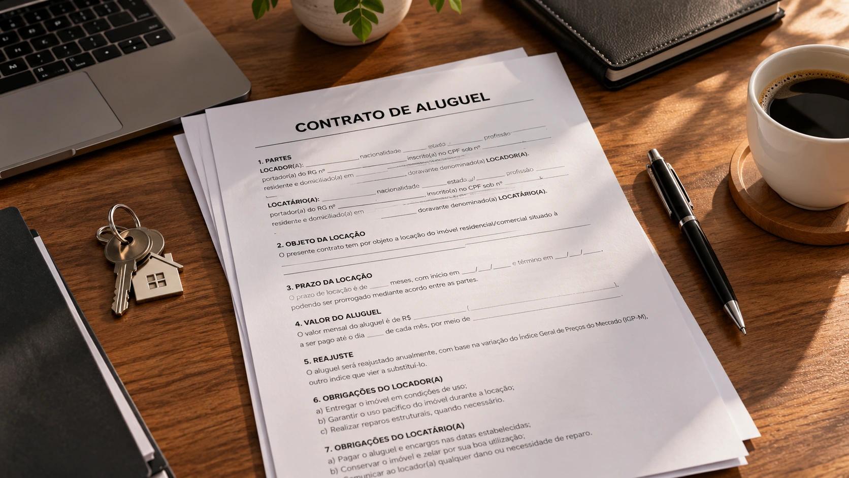 Modelo de contrato de aluguel