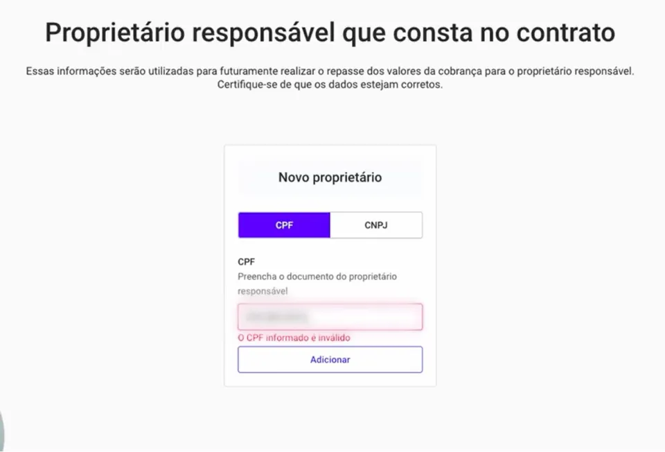 o 3º passo para cadastar proprietários na automação para imobiliárias da Alude é informar os documentos do locador