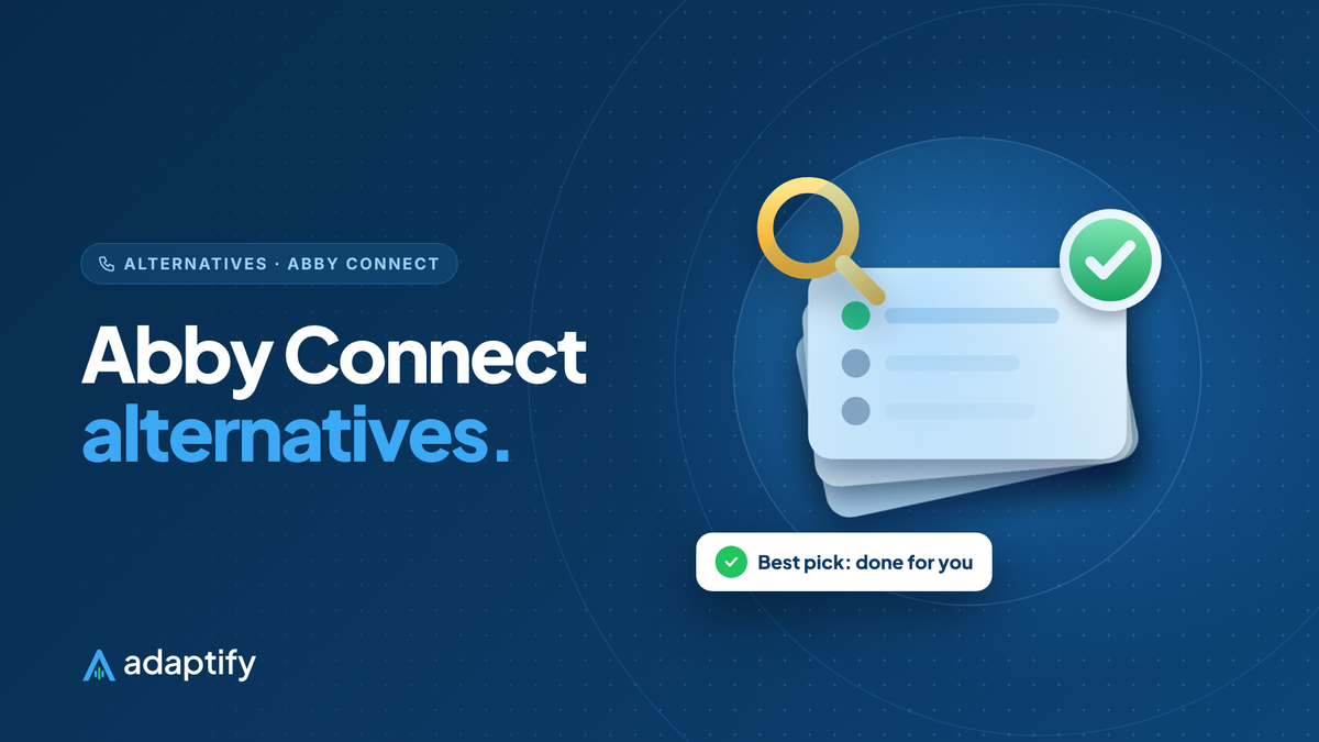 Abby Connect alternatives illustration: answering options with the top choice checked