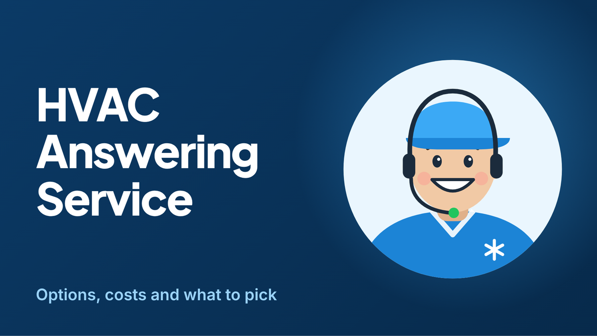 Smiling HVAC technician wearing a headset, for the HVAC answering service guide