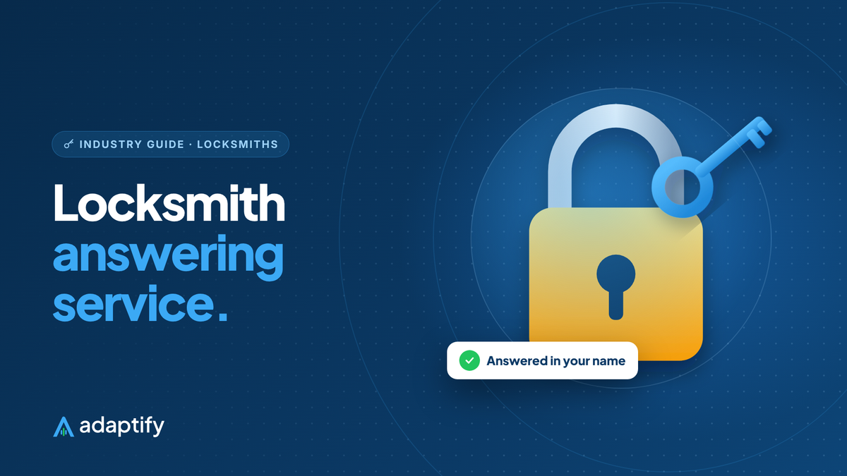 Locksmith answering service illustration: a padlock with a key