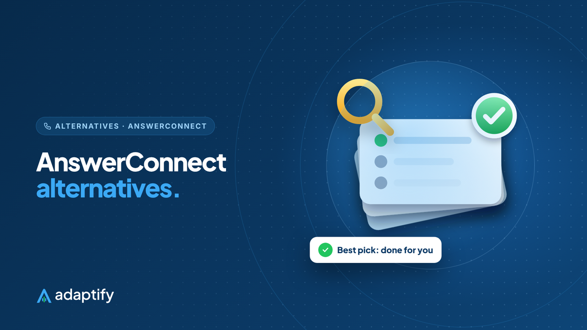 AnswerConnect alternatives illustration: answering options with the top choice checked