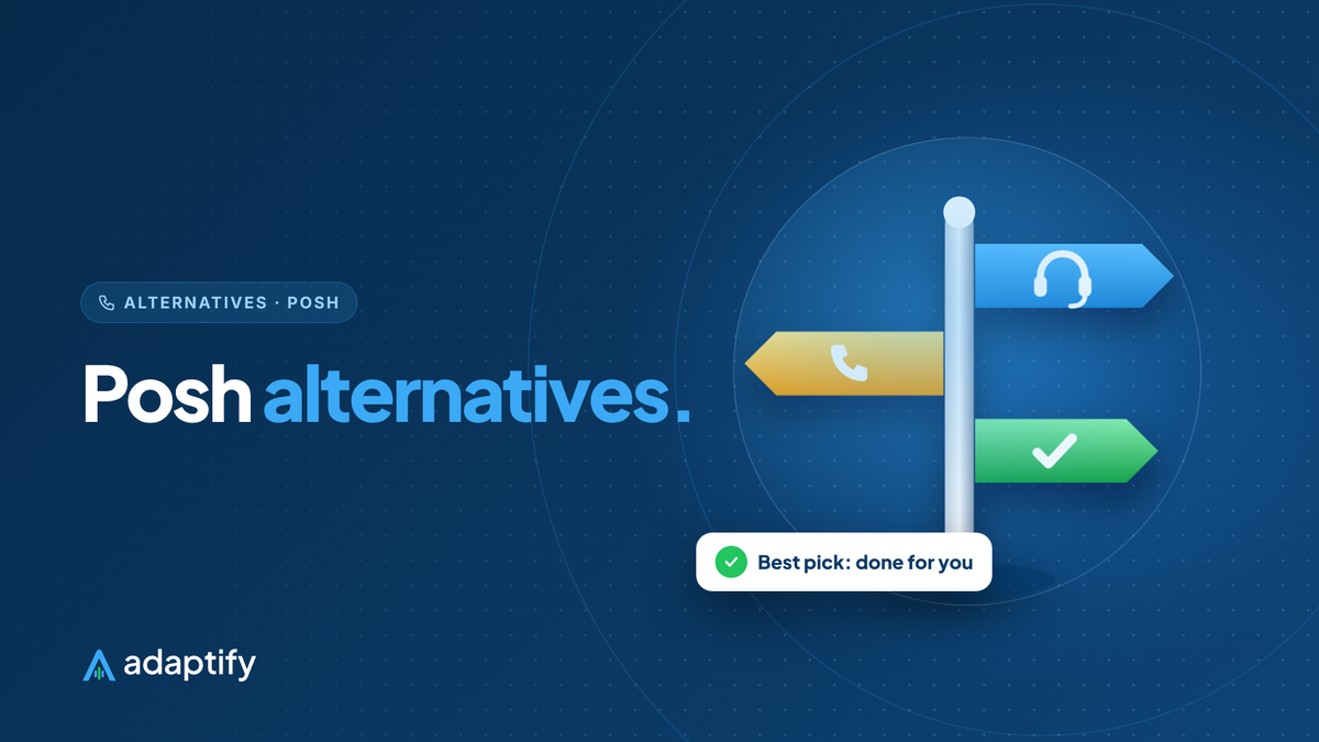 Posh alternatives illustration: answering options with the top choice checked